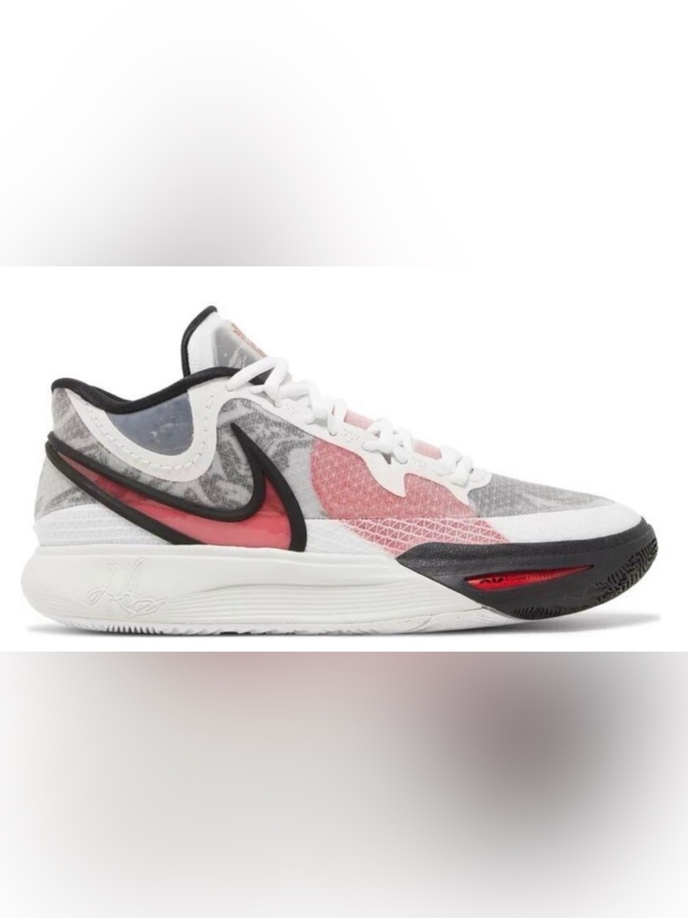 Nike Air Zoom Kyrie 8 White University Red Black Sneakers Men's 9.5